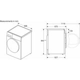 Bosch Series 8 WRB247C9GB Heat Pump Tumble Dryer 9kg White 3