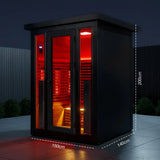 Polar Eclipse 3 Person Outdoor Infrared sauna 2