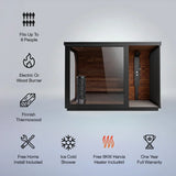 Polar Cove Large Sauna With Outdoor Shower On Right Side 3
