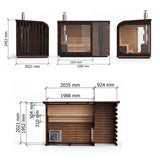 Polar Cove Large Sauna With Outdoor Shower On Right Side 2