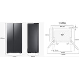 Samsung Series 6 RS57DG400EM9EU American Fridge Freezer Gentle Silver Matt 2
